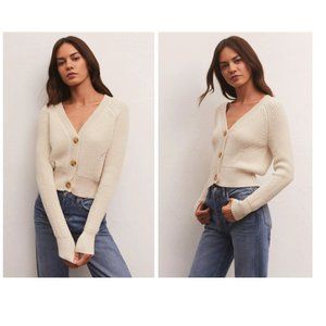Z Supply - Brit Cropped Cardigan, Size S, Alabaster, NWT